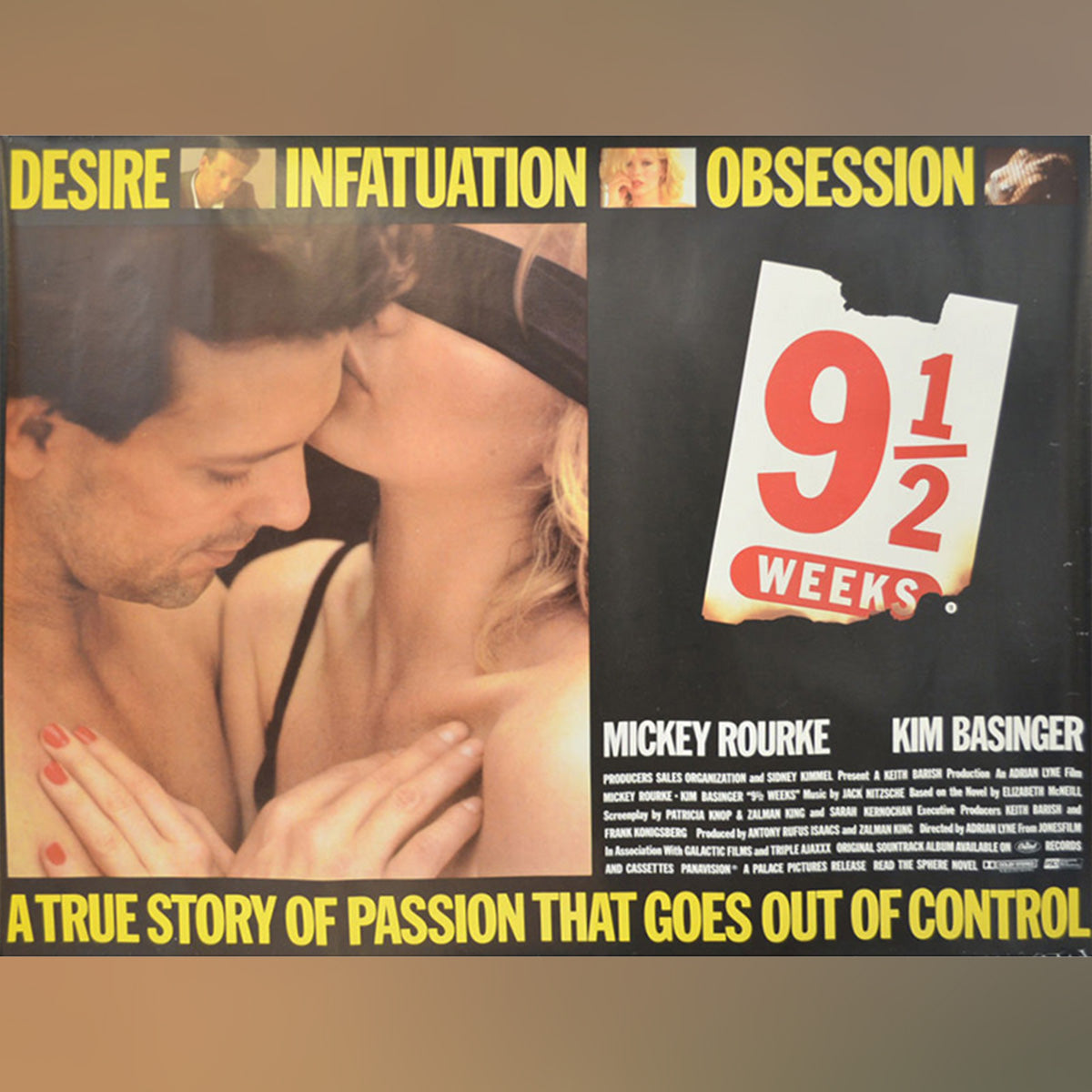 Original Movie Poster of 9½ Weeks (1986)