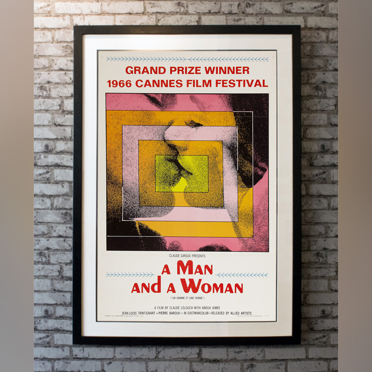 Original Movie Poster of A Man And A Woman (1966) 
