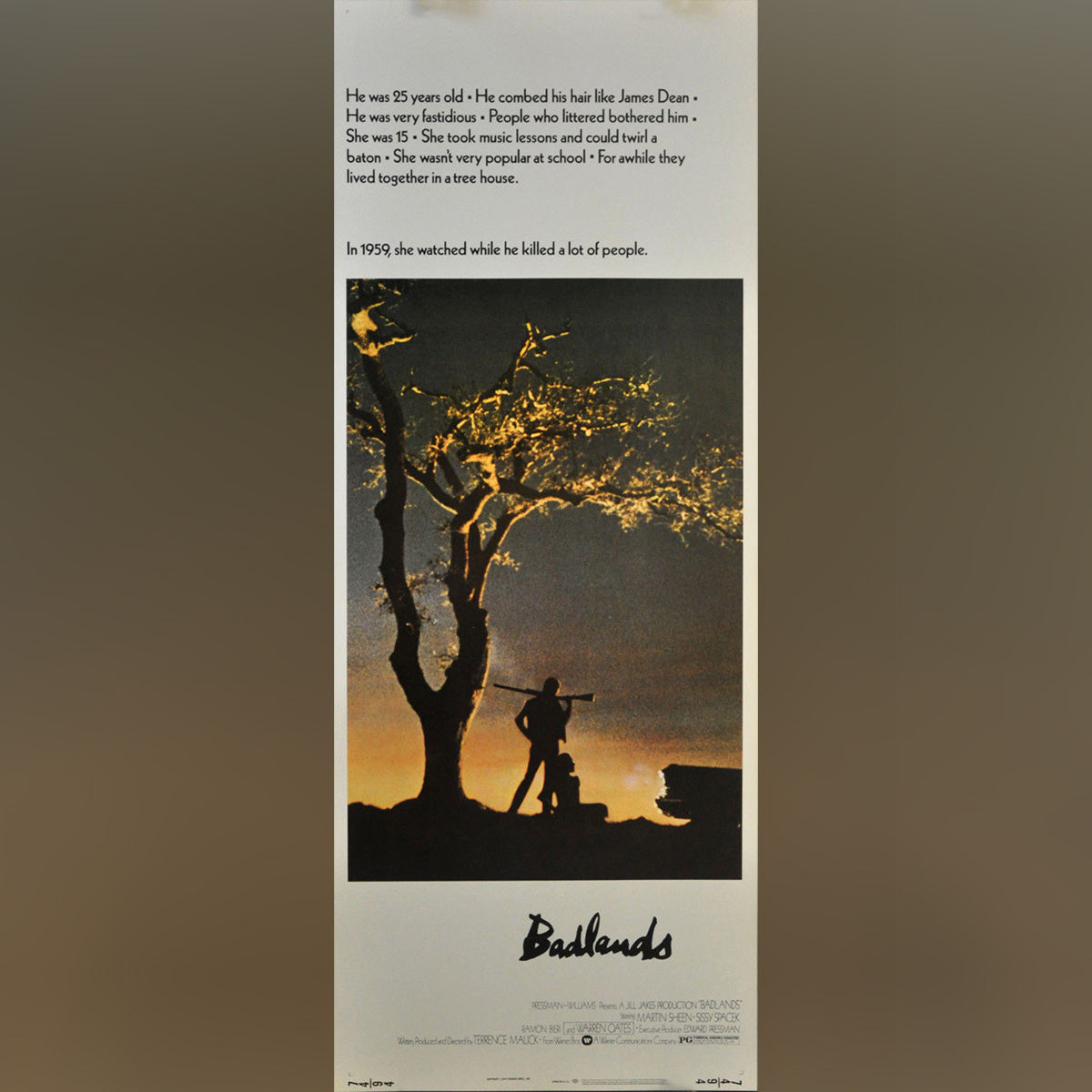 Original Movie Poster of Badlands (1973)