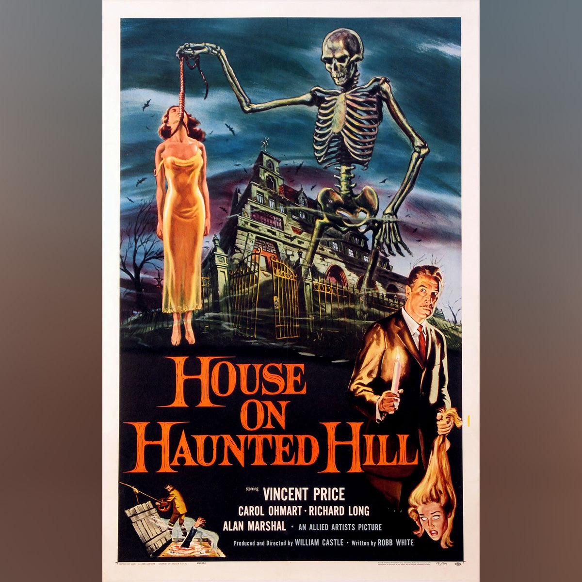 House On Haunted Hill 1959 Original Movie Poster Vintage Film house-on-haunted-hill-1959-original-movie-poster-vintage-film
