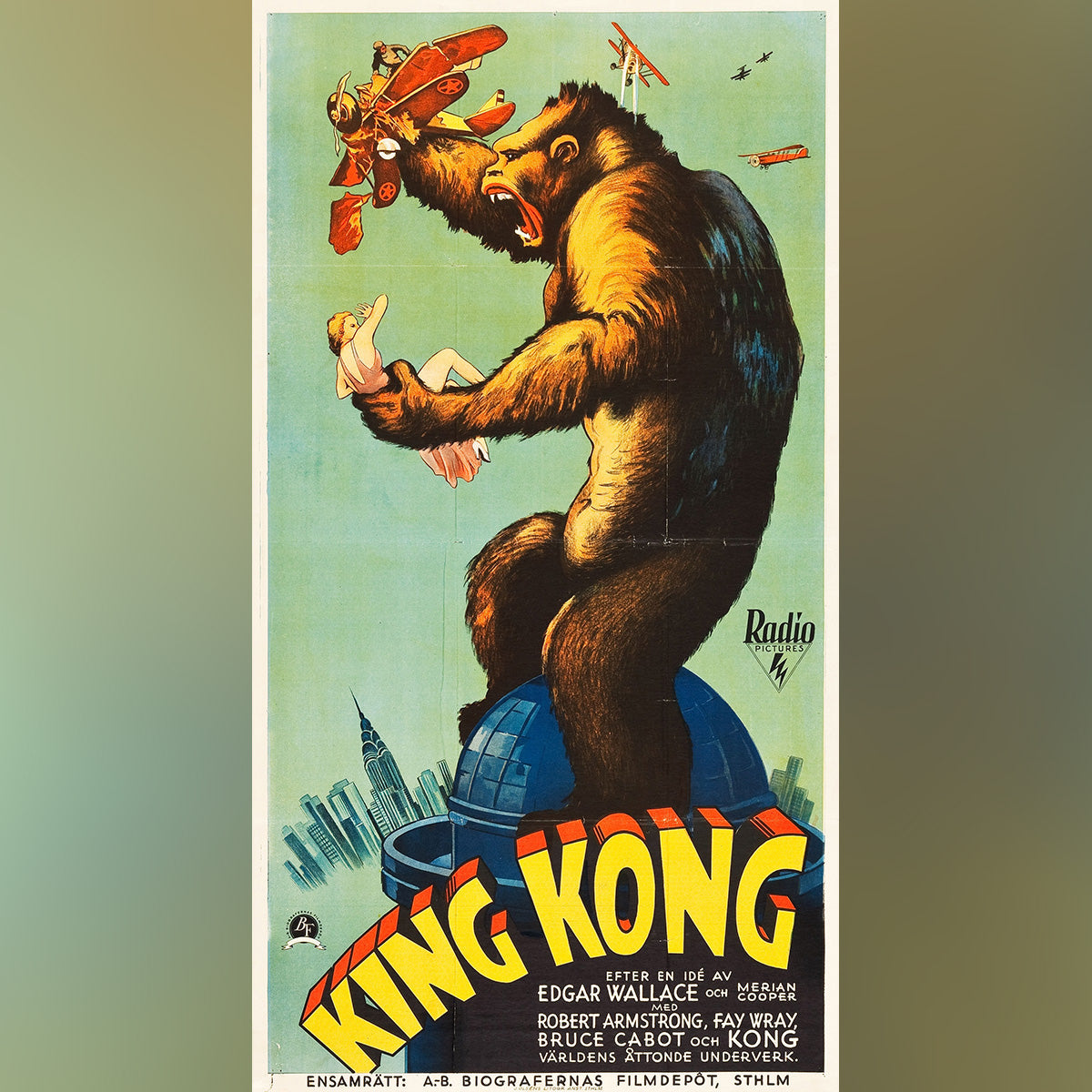 King Kong 1933 Original Movie Poster Vintage Film Poster At The king-kong-1933-original-movie-poster-vintage-film-poster-at-the