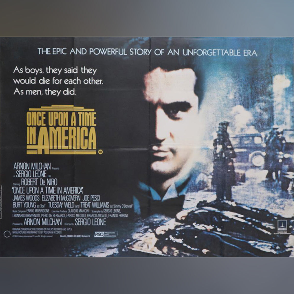 Once Upon A Time In America 1984 Original Movie Poster Vintage once-upon-a-time-in-america-1984-original-movie-poster-vintage