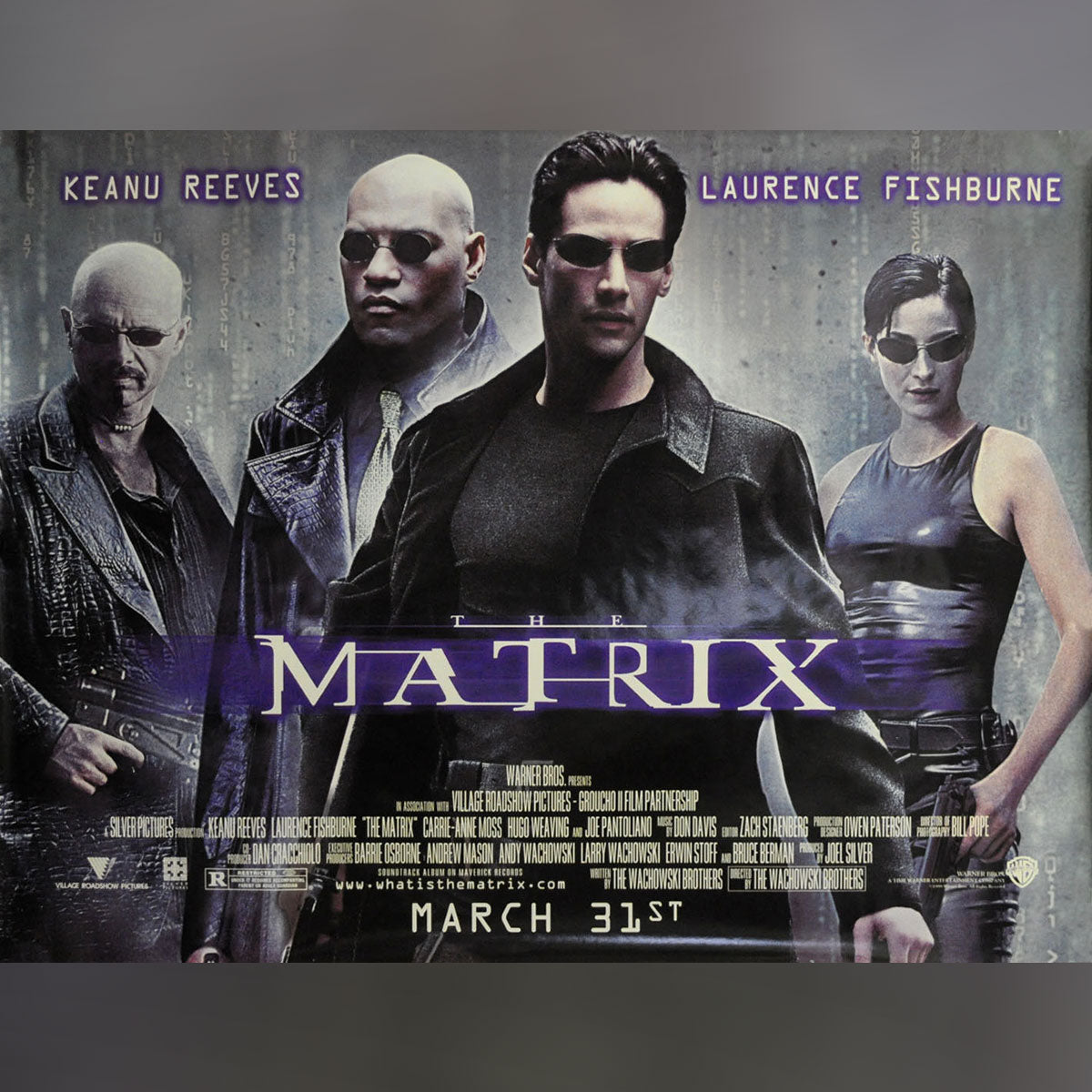 The Matrix (1999) Póster Original De La Película Cuádruple Británica - Original Film Art - Vintage Movie Posters - Foto 3