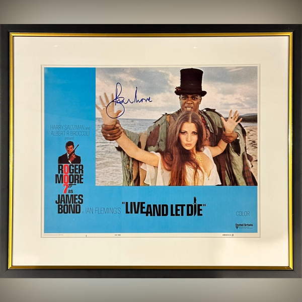 Signed by Roger Moore: Live And Let (1973) - FRAMED