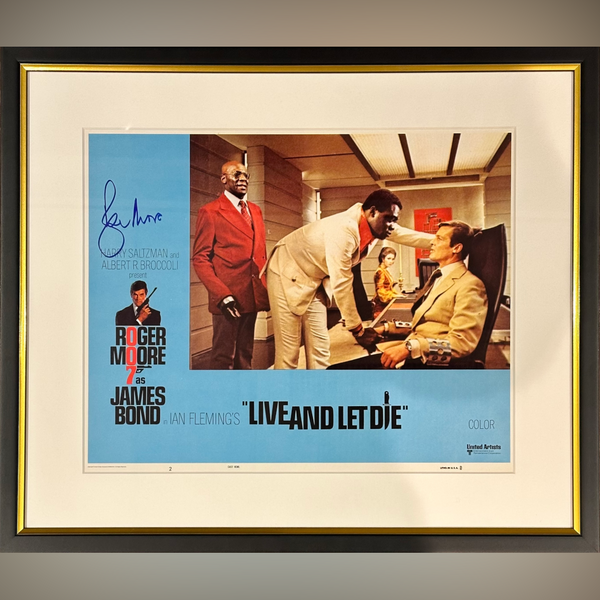 Signed by Roger Moore: Live And Let (1973) - FRAMED