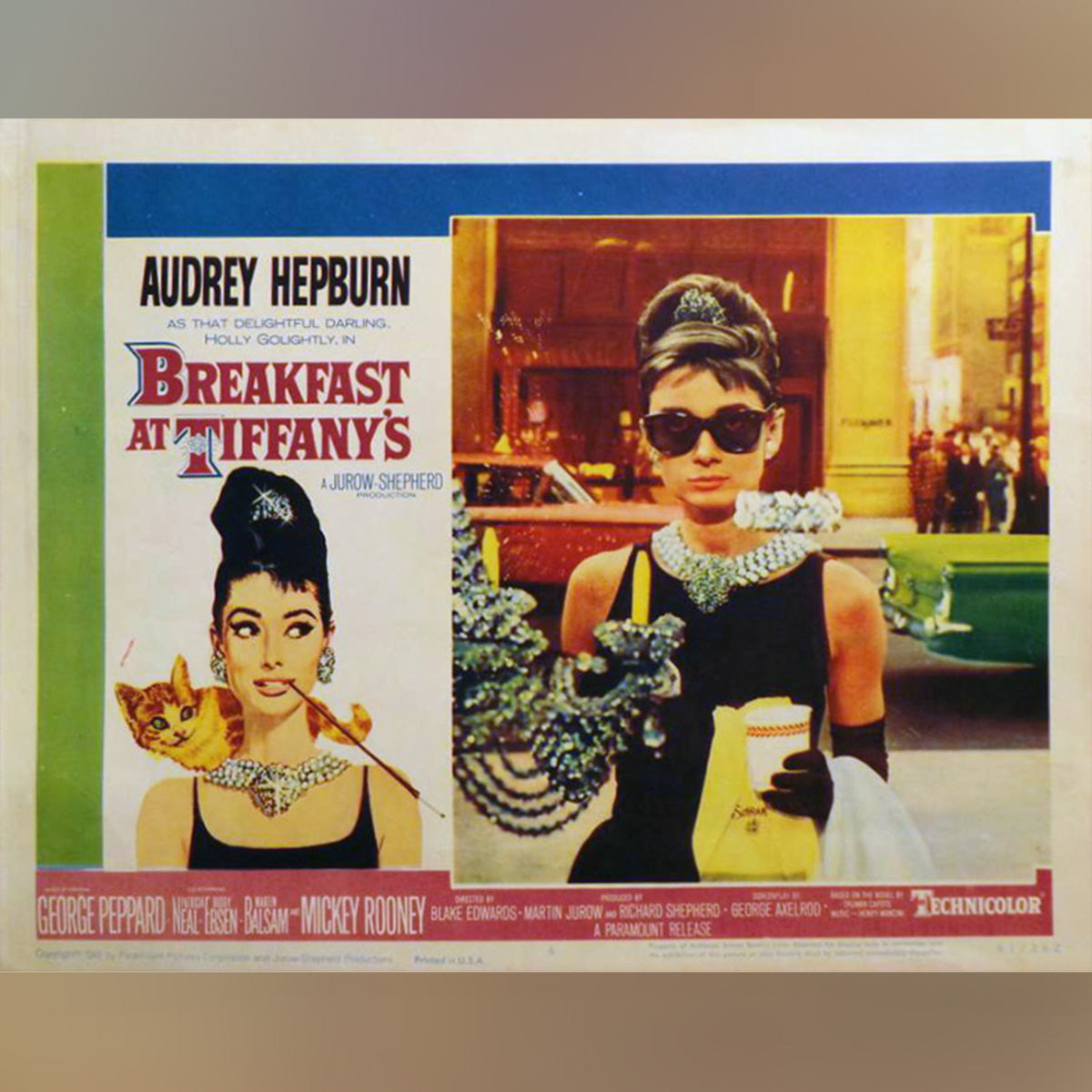 Original Movie Poster of Breakfast At Tiffany's (1961)