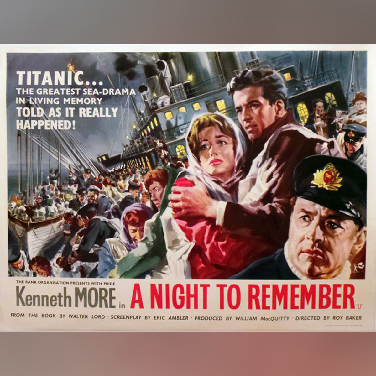 Original Movie Poster of A Night To Remember (1958)