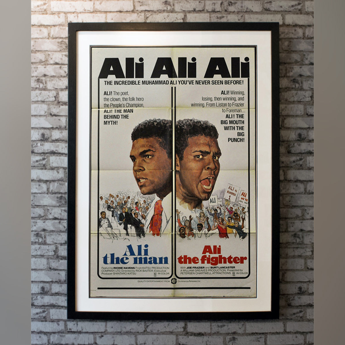 Original Movie Poster of Ali, The Man. Ali, The Fighter. (1975)