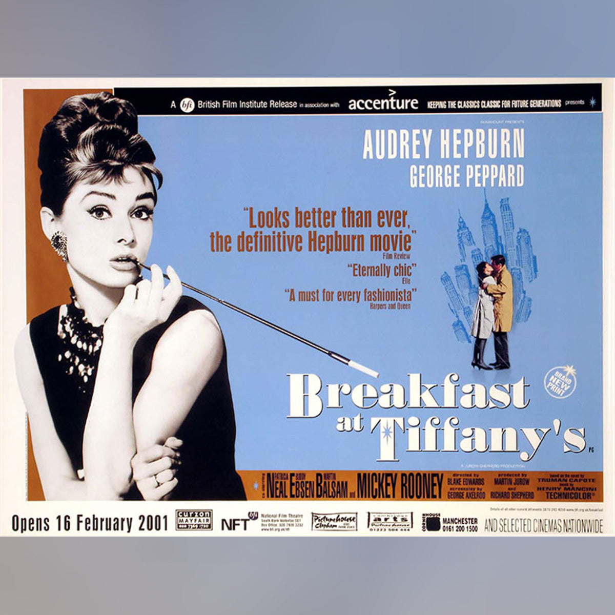 Original Movie Poster of Breakfast At Tiffany's (2001R)