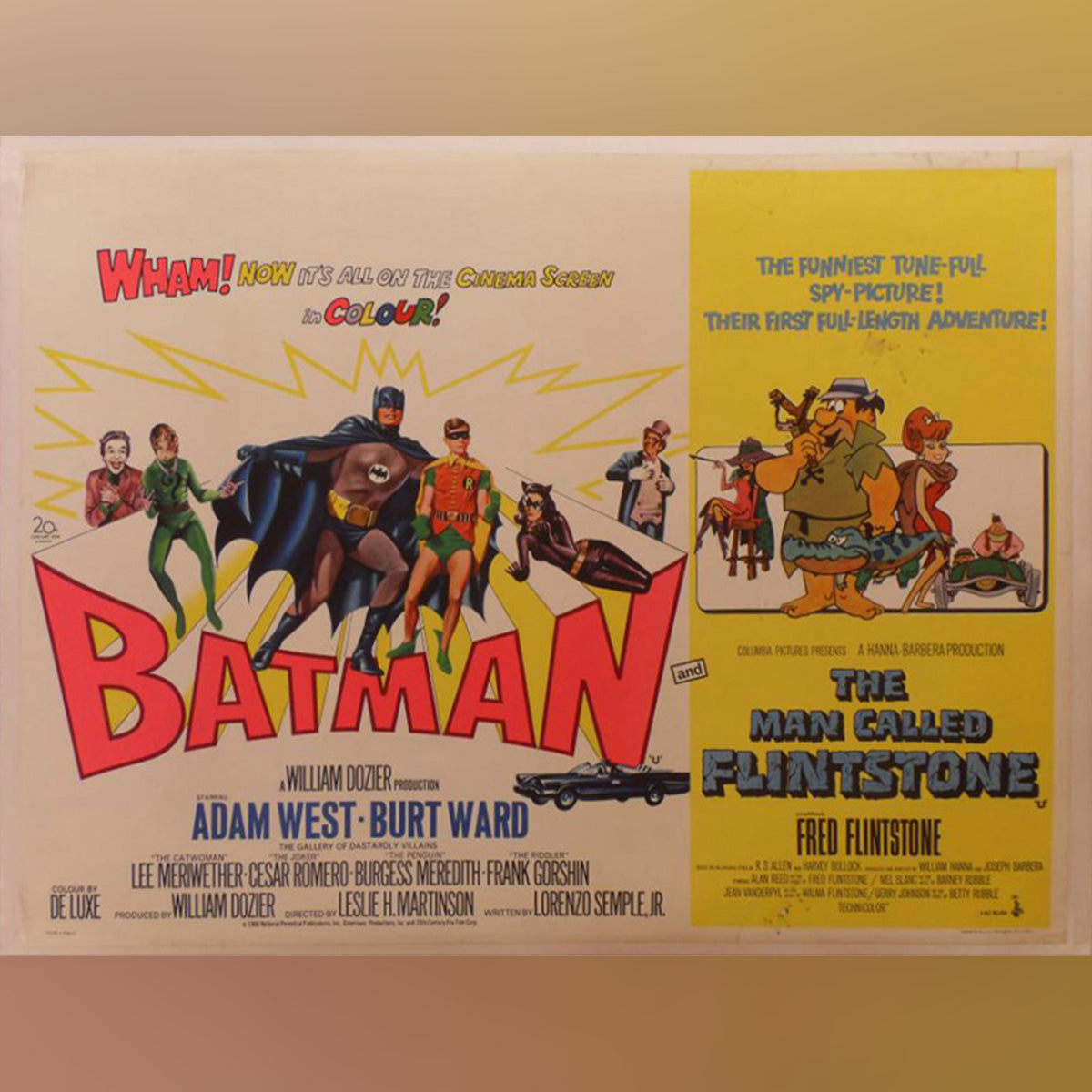 Original Movie Poster of Batman / Man Called Flintstone, The (1966)