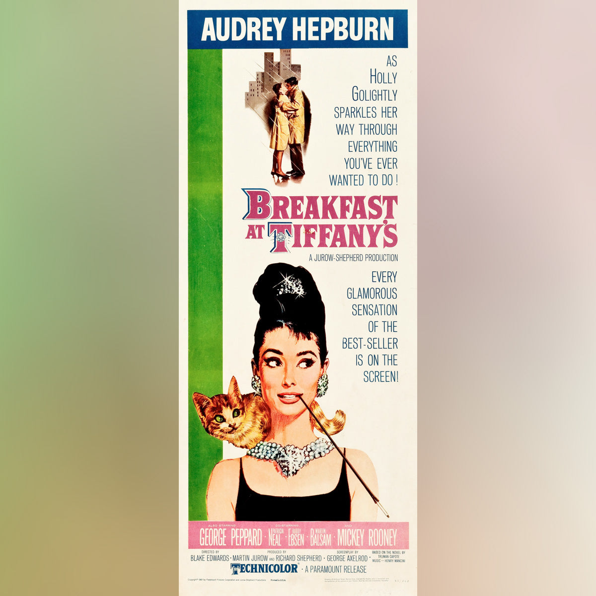 Original Movie Poster of Breakfast At Tiffany's 1961