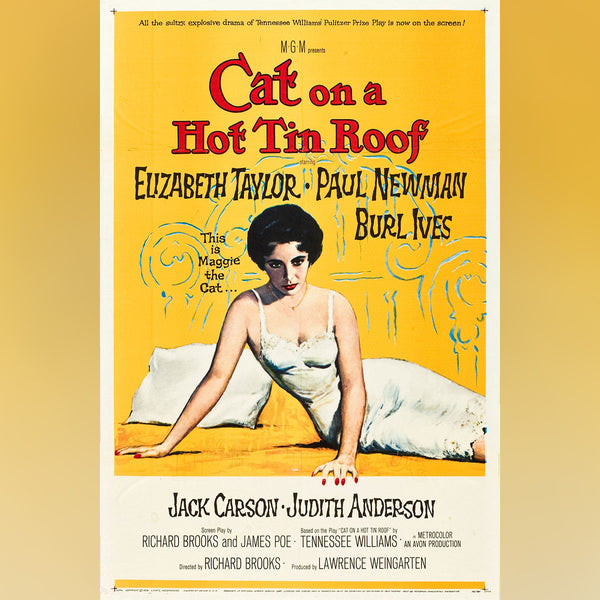 Original Movie Poster of Cat On A Hot Tin Roof (1958)