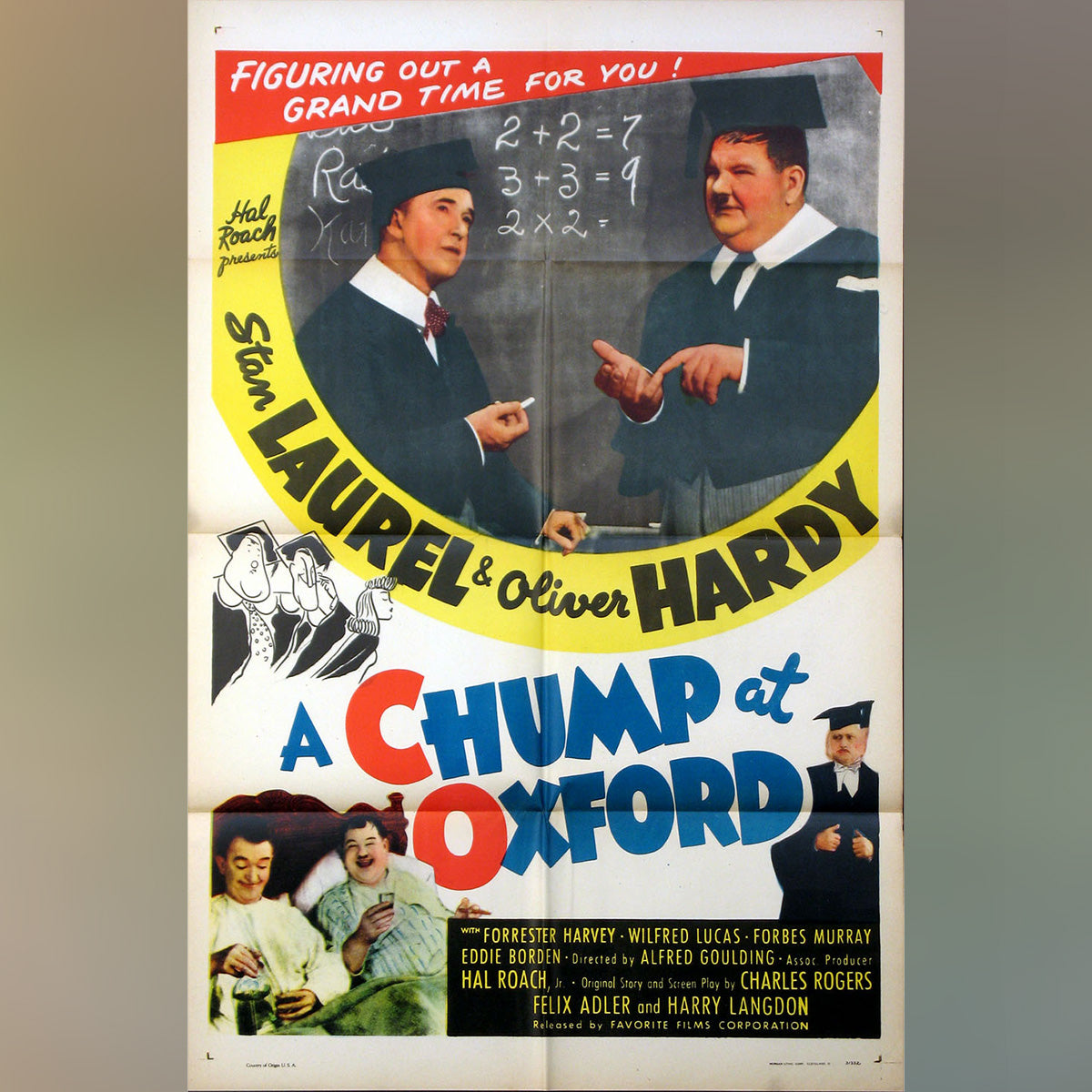 Original Movie Poster of A Chump At Oxford (1946R)