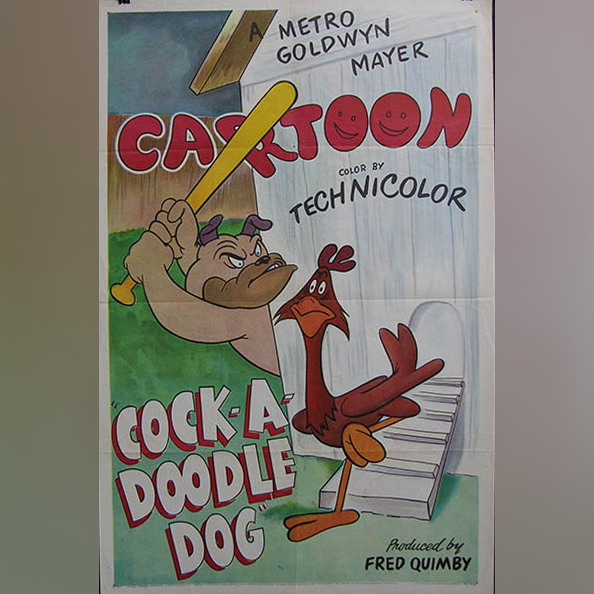Original Movie Poster of Cock-a-doodle Dog (1950)