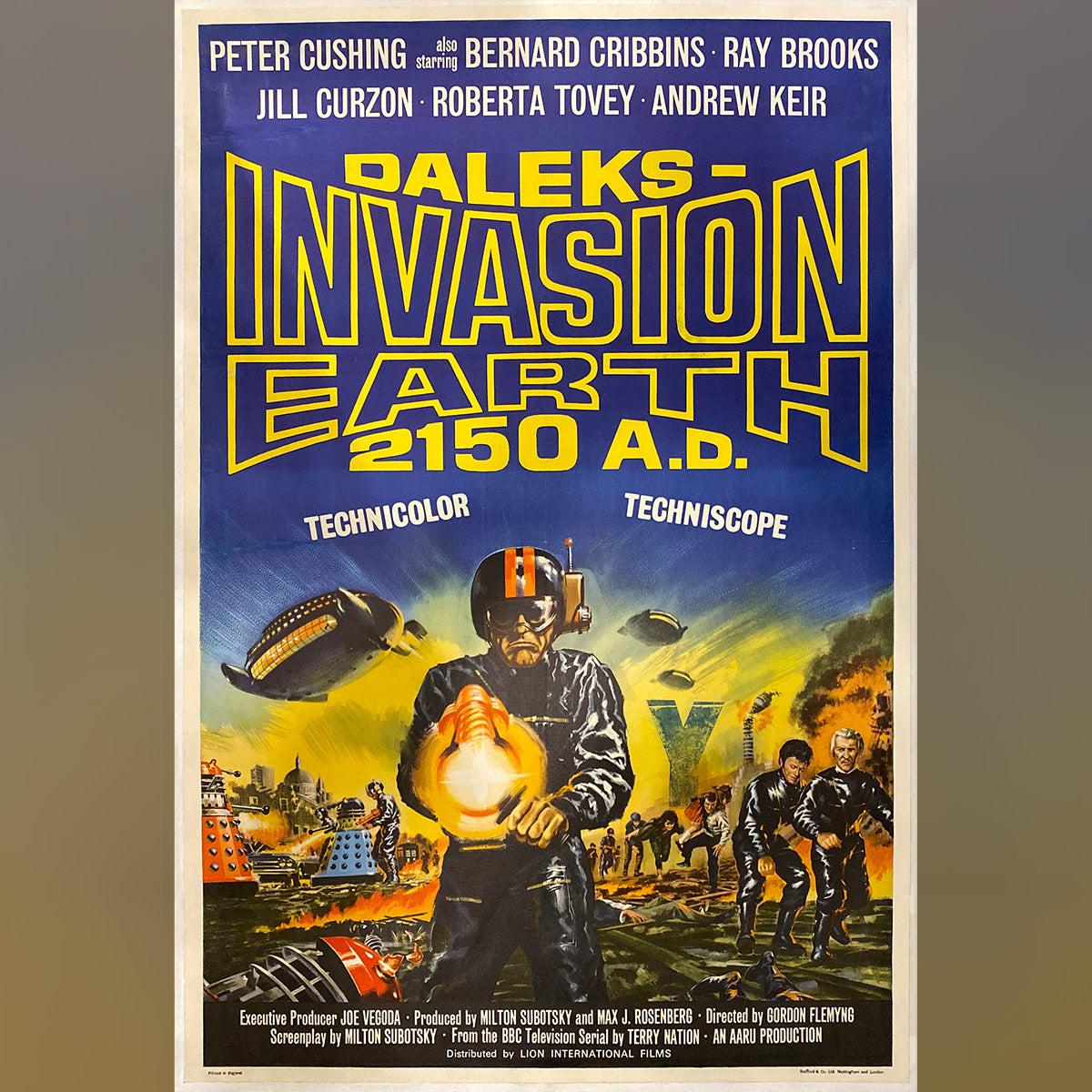 Original Movie Poster of Daleks' Invasion Earth 2150 A.d. (1966)