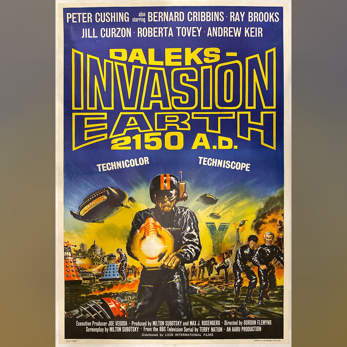 Daleks' Invasion Earth 2150 A.d. (1966) | Original Movie Poster ...