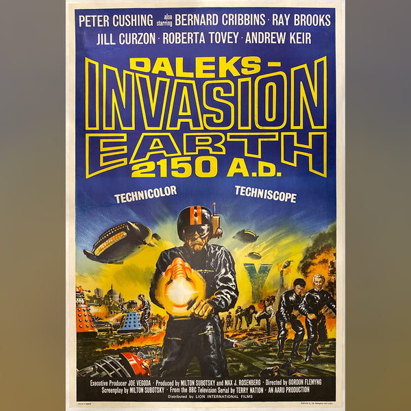 Original Movie Poster of Daleks' Invasion Earth 2150 A.d. (1966)