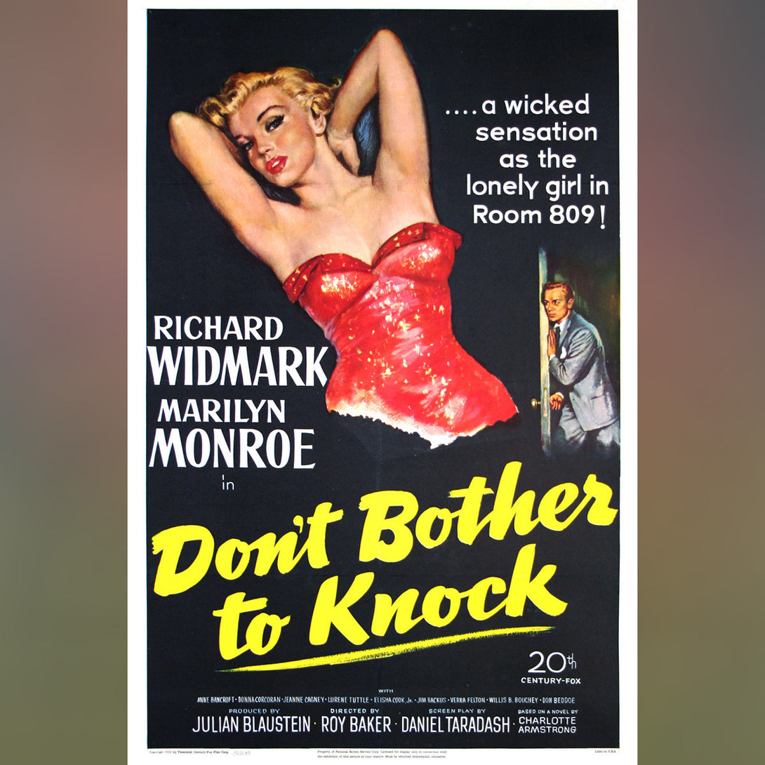 Original Movie Poster of Don't Bother To Knock (1952)