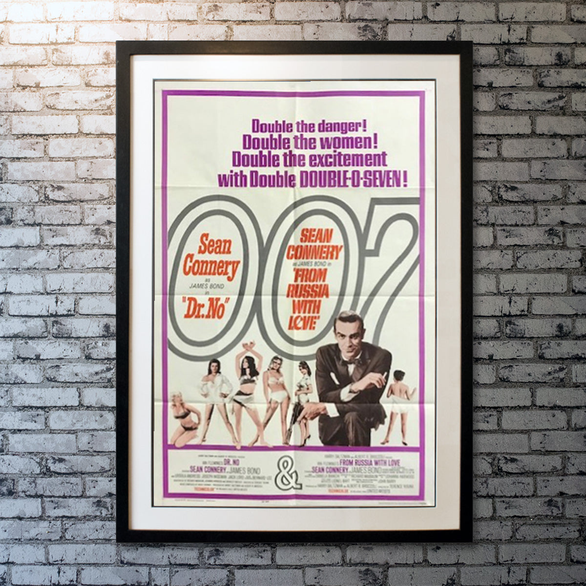 Original Movie Poster of Dr. No / From Russia With Love (1965)