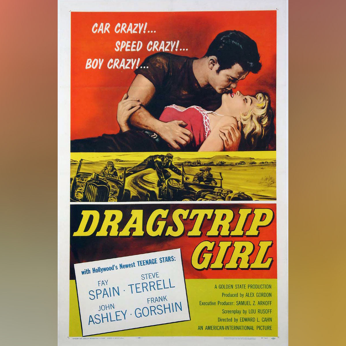 Original Movie Poster of Dragstrip Girl (1957)