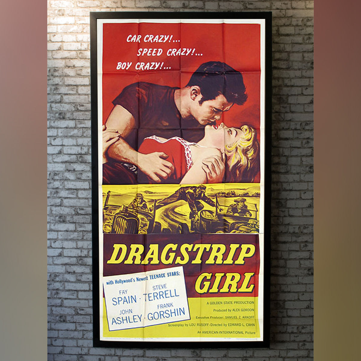 Original Movie Poster of Dragstrip Girl (1957)
