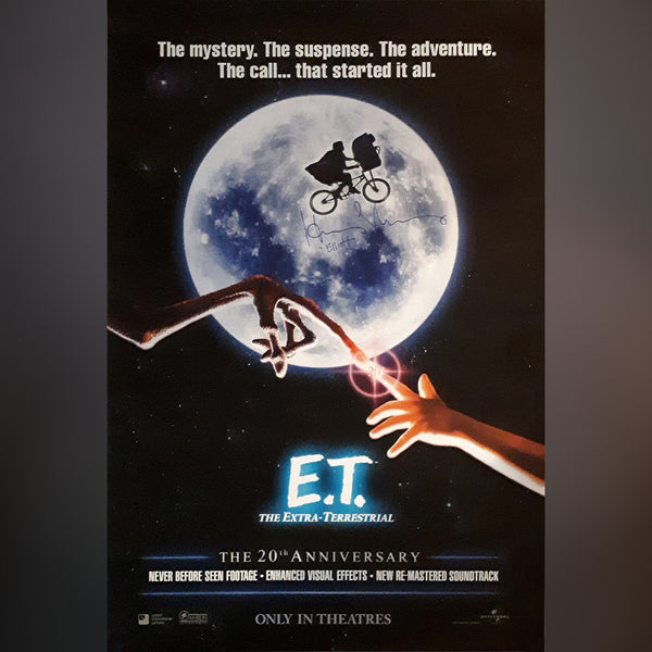 Original Movie Poster of E.t. The Extra-terrestrial (2002R) - Signed By Henry Thomas (elliott)