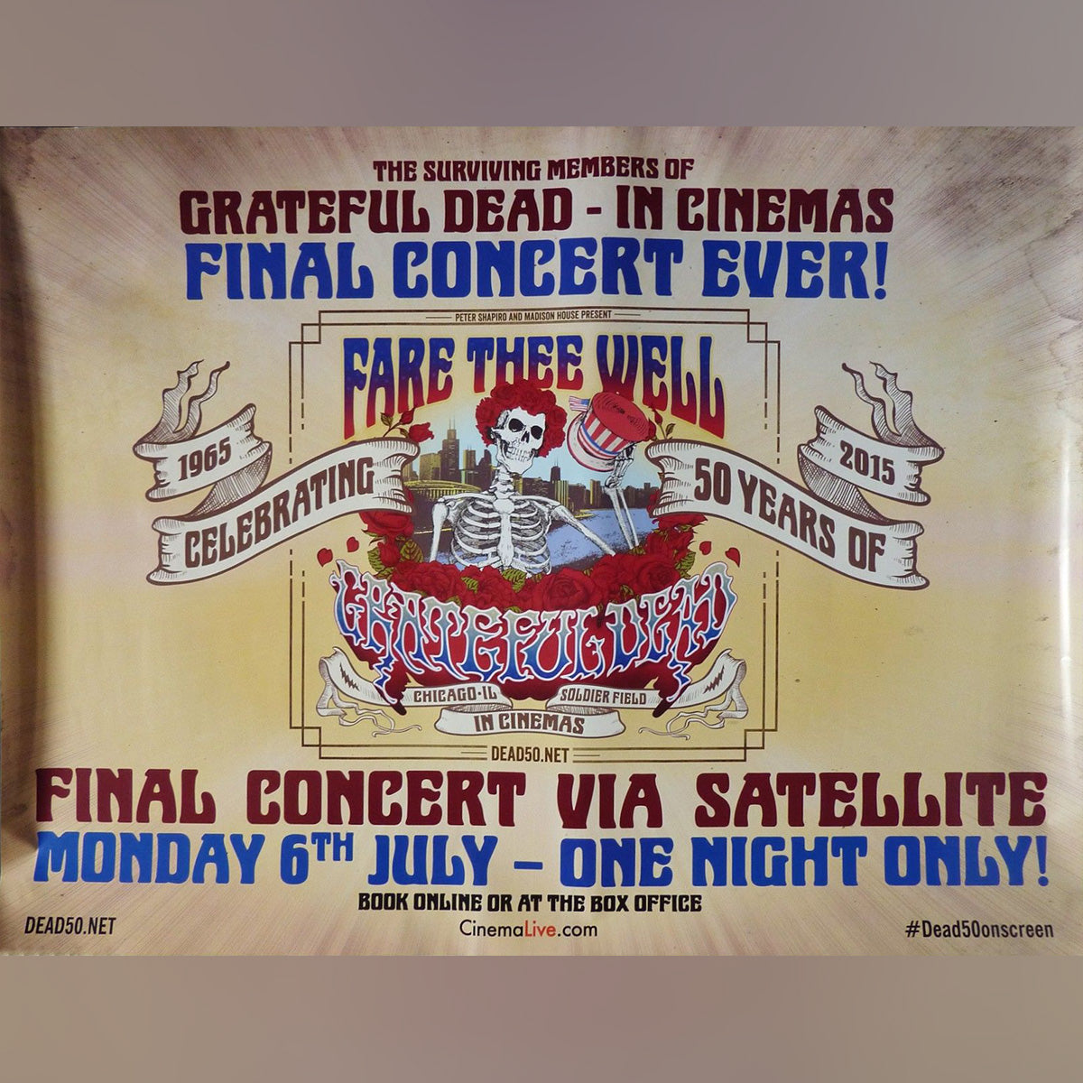 Original Movie Poster of Fare Thee Well: Celebrating 50 Years Of The Grateful Dead (2015)