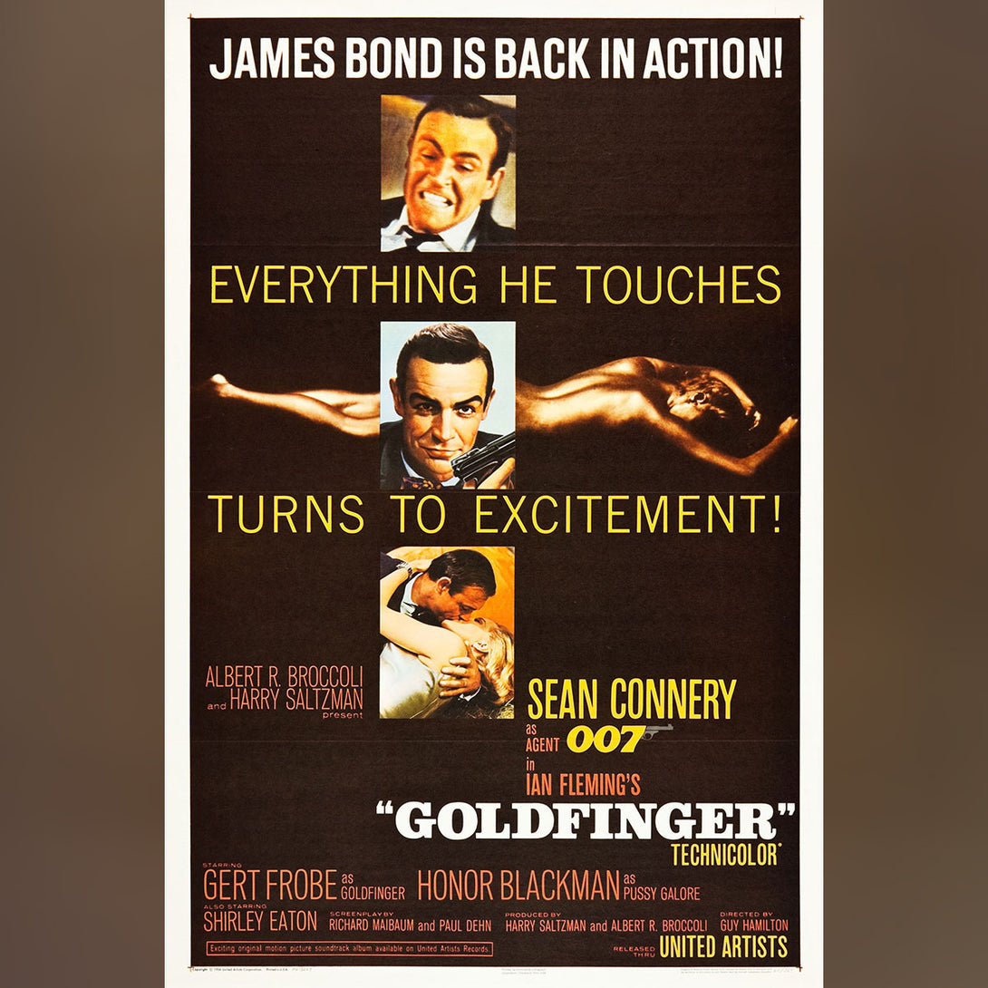 Original Movie Poster of Goldfinger (1964)