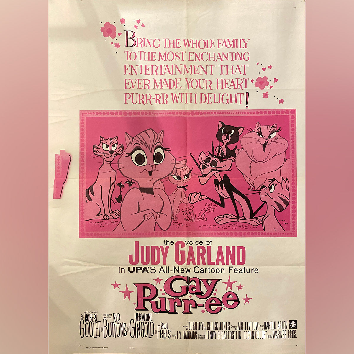 Original Movie Poster of Gay Purr-ee (1962)