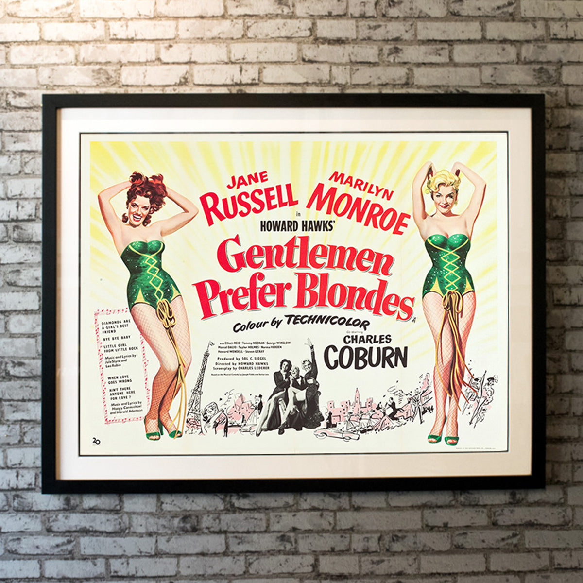 Original Movie Poster of Gentlemen Prefer Blondes (1953)
