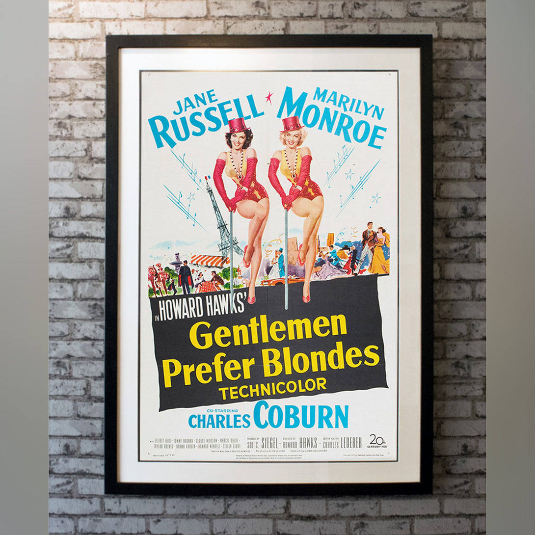 Original Movie Poster of Gentlemen Prefer Blondes (1953)