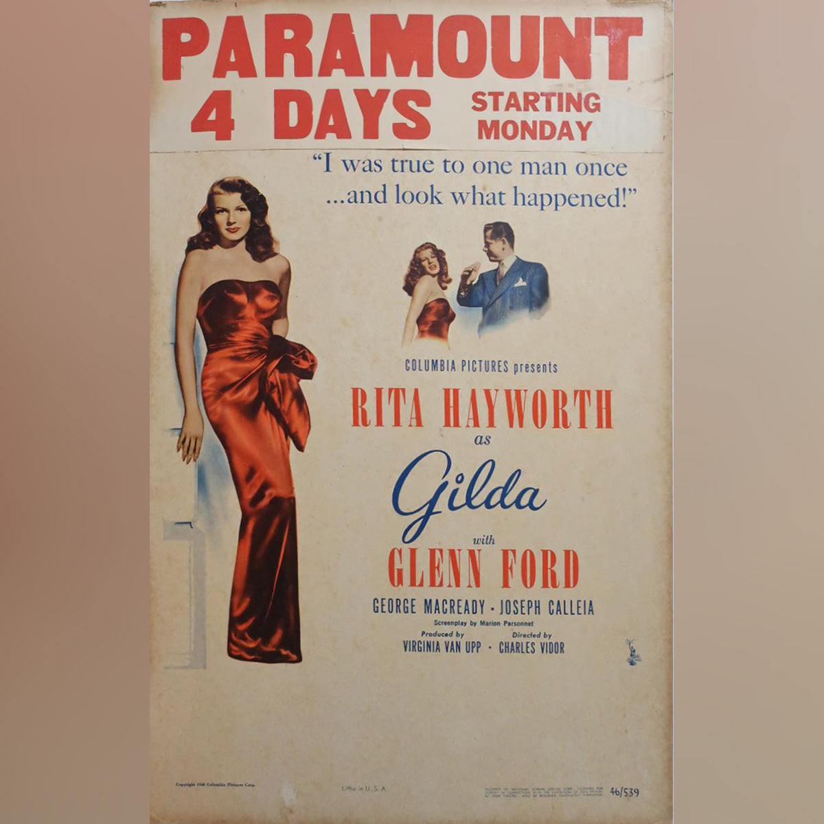 Original Movie Poster of Gilda (1946)
