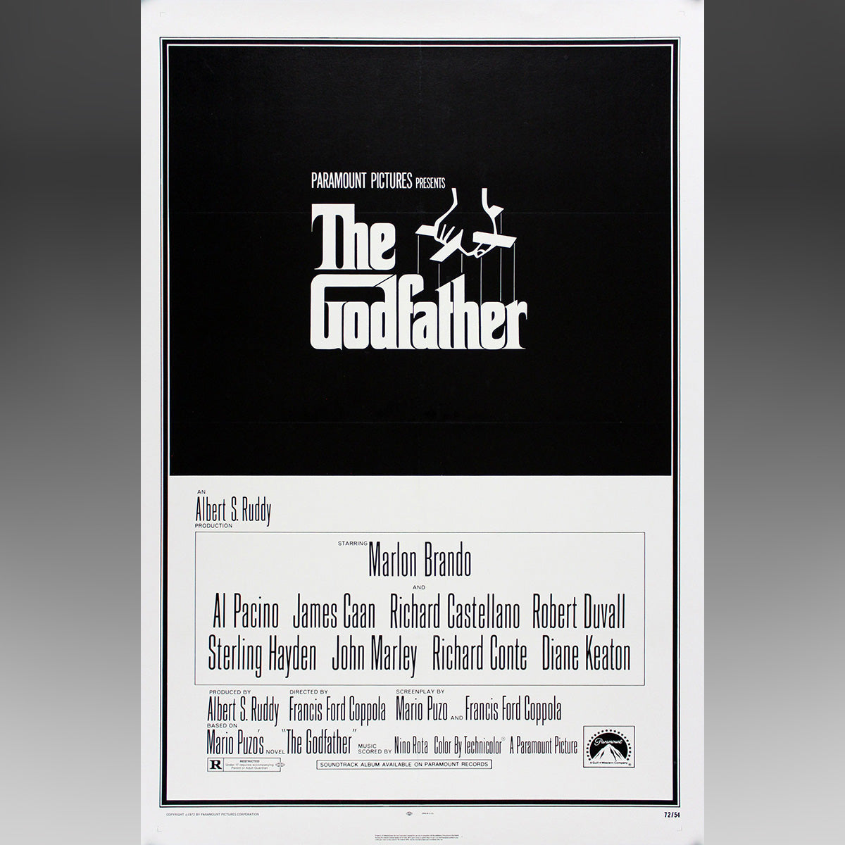 Original Movie Poster of Godfather, The (1972)