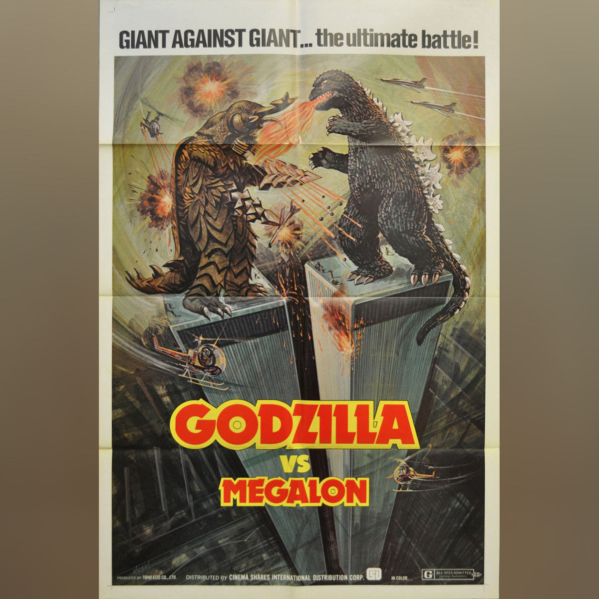 Original Movie Poster of Godzilla Vs. Megalon (1973)