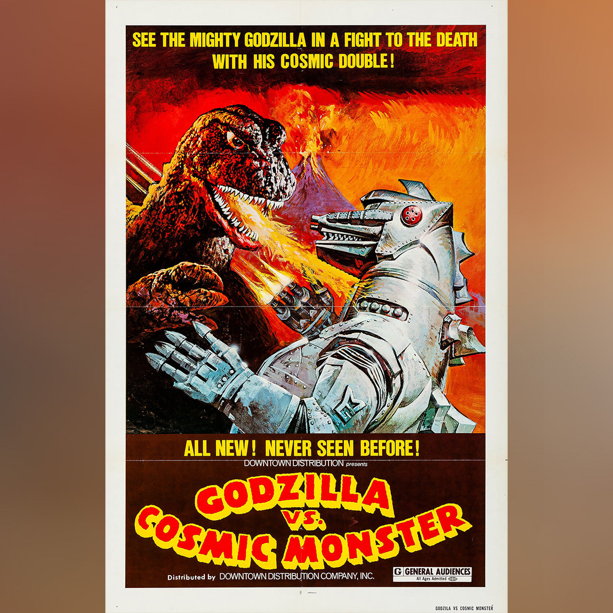 Original Movie Poster of Godzilla Vs Cosmic Monster (1974)