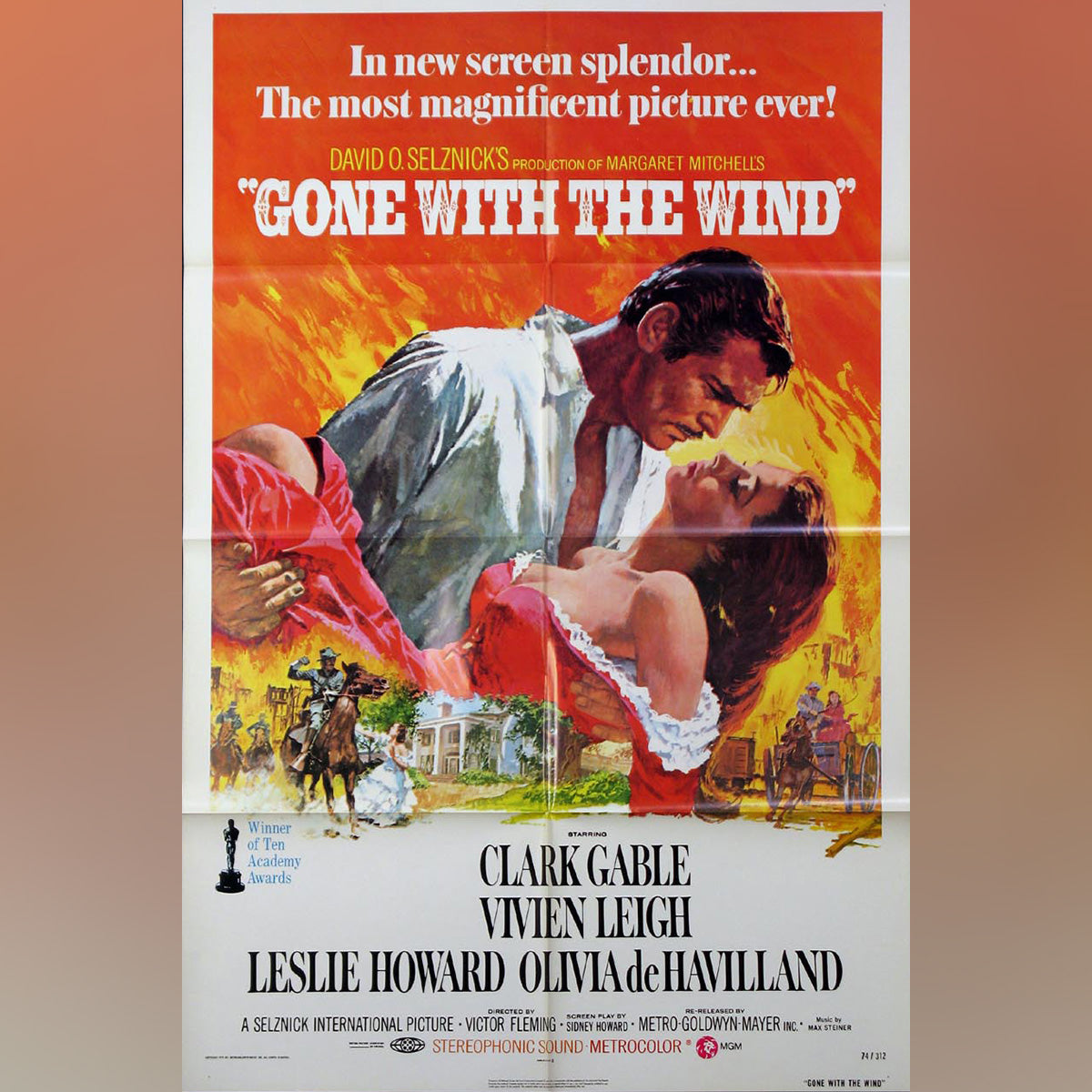 Original Movie Poster of Gone With The Wind (1974R)