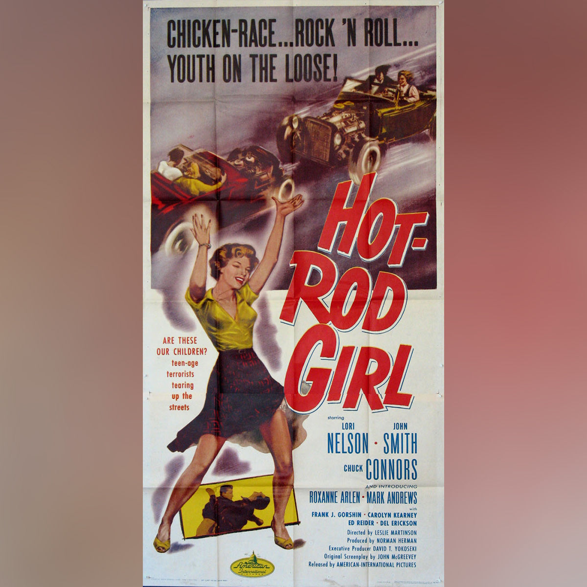 Original Movie Poster of Hot Rod Girl (1956)