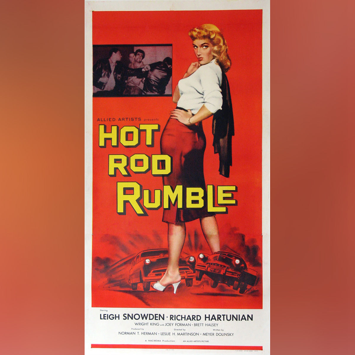 Original Movie Poster of Hot Rod Rumble (1957)