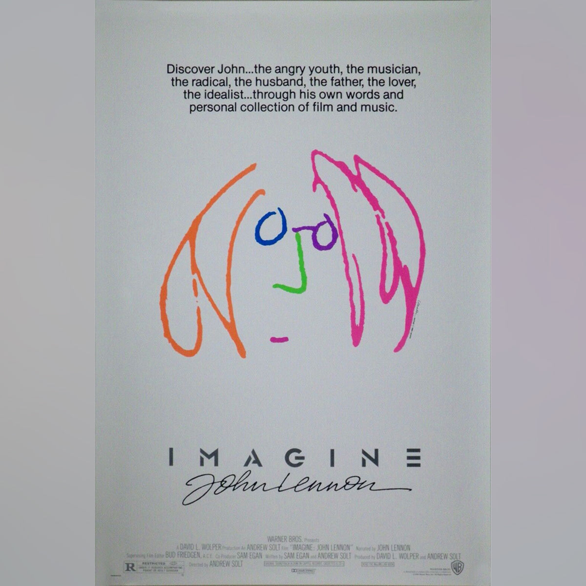 Original Movie Poster of Imagine: John Lennon (1988)