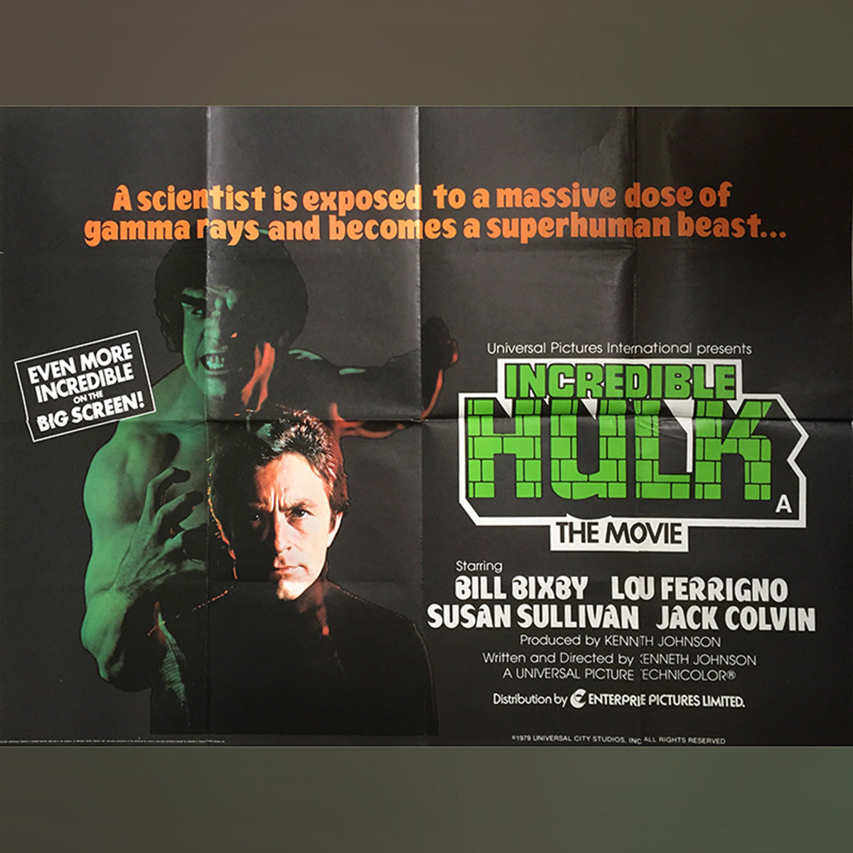 Original Movie Poster of Incredible Hulk, The (1977)