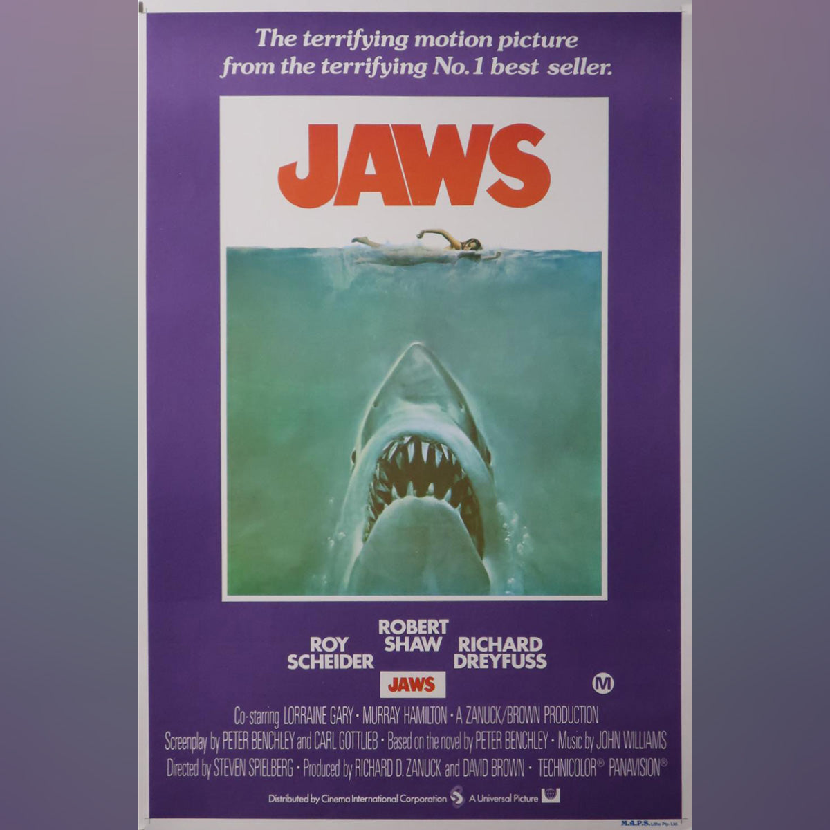 Original Movie Poster of Jaws (1975)