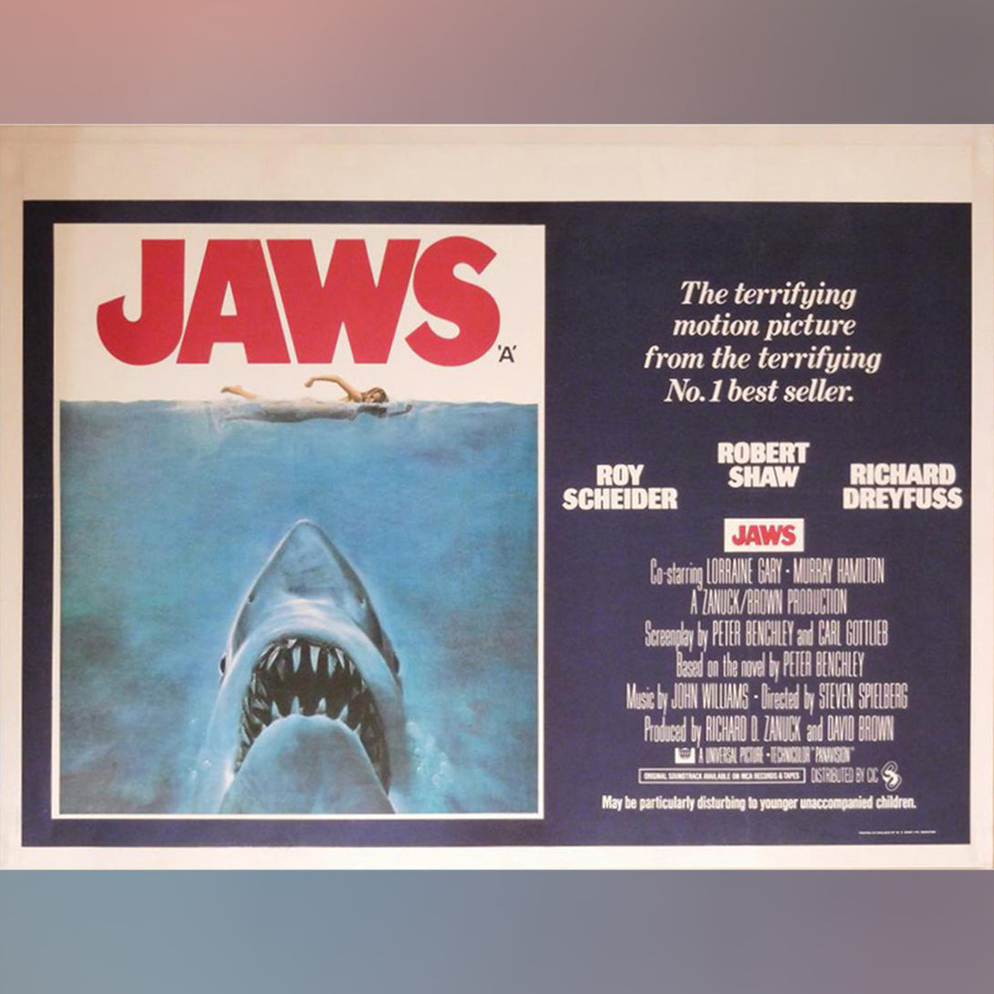 Original Movie Poster of Jaws (1975)