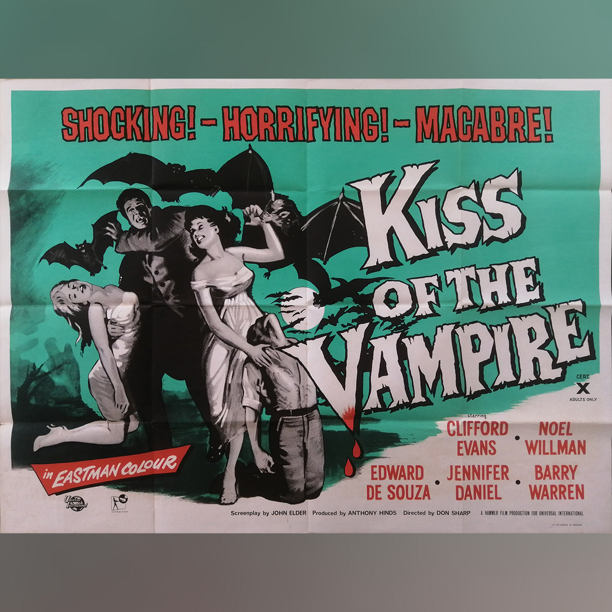 Original Movie Poster of Kiss Of The Vampire, The (1963)