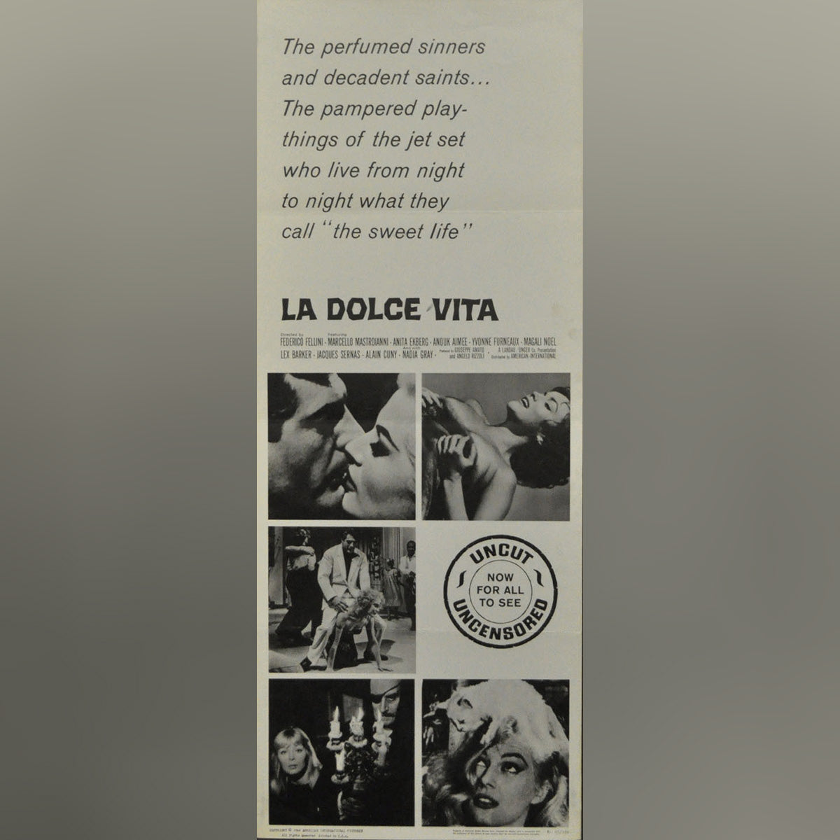 Original Movie Poster of La Dolce Vita (1966R)