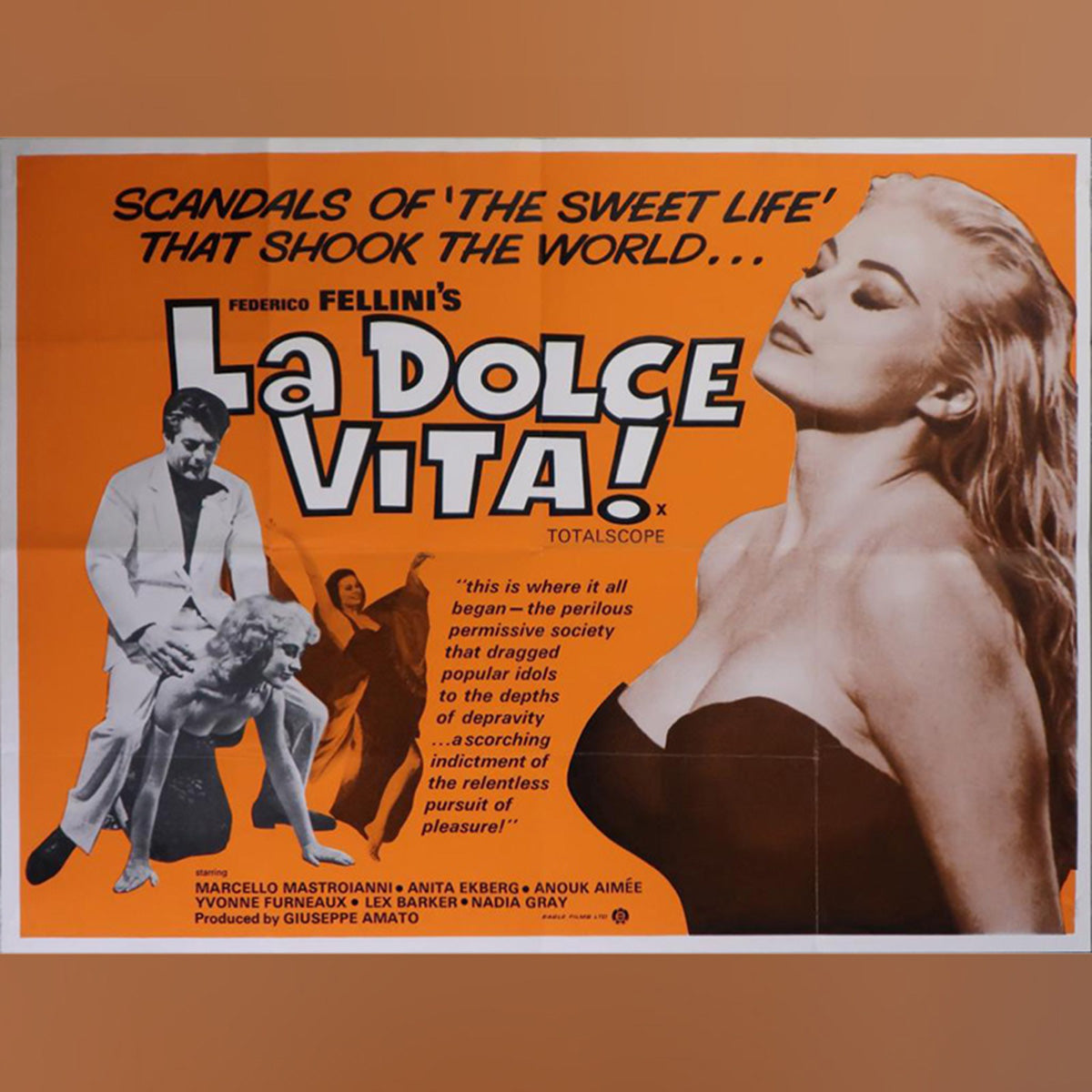Original Movie Poster of La Dolce Vita (1970R)