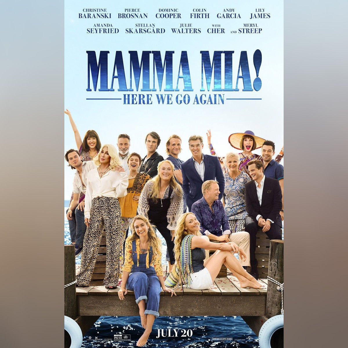 Original Movie Poster of Mamma Mia! Here We Go Again (2018)