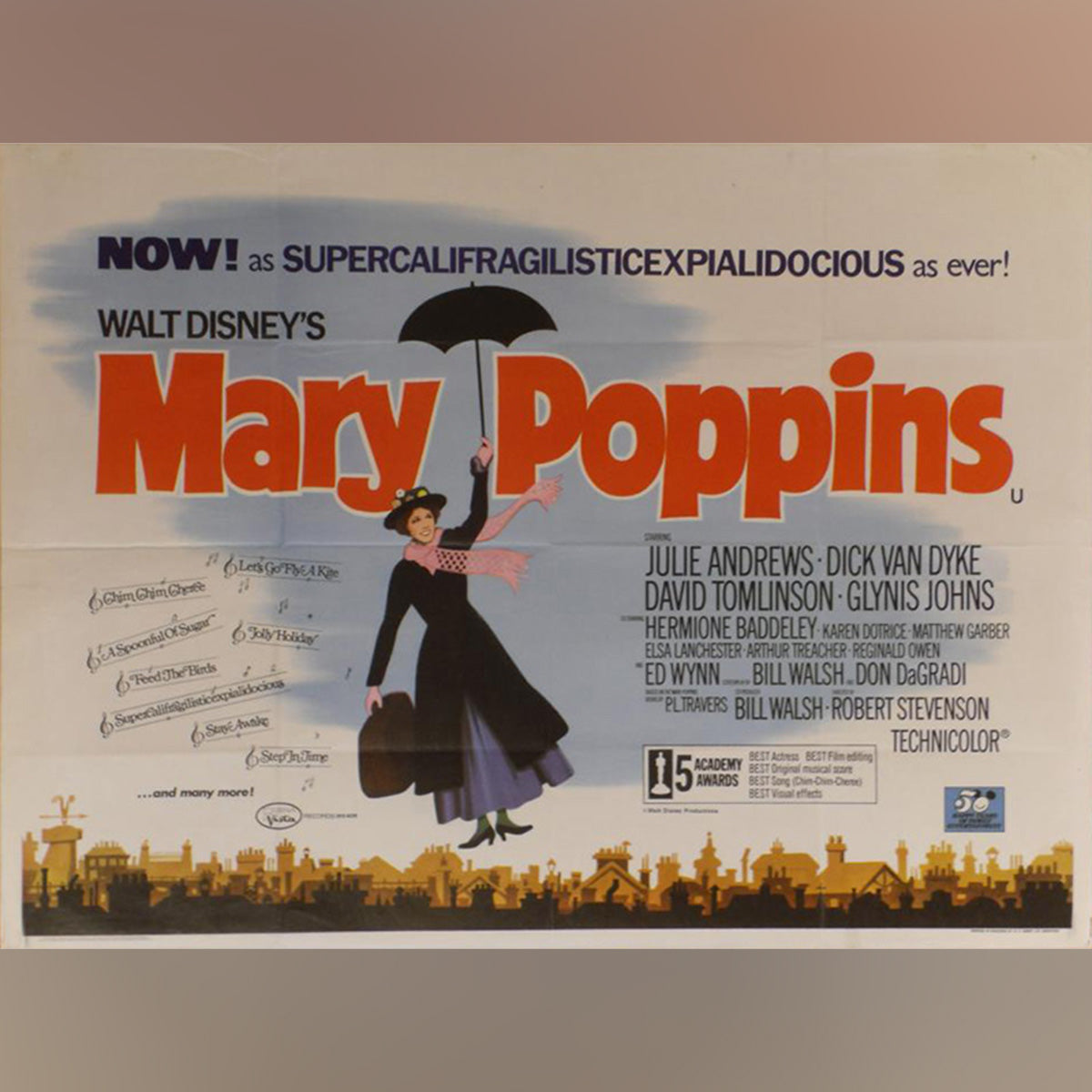 Original Movie Poster of Mary Poppins (1973R)