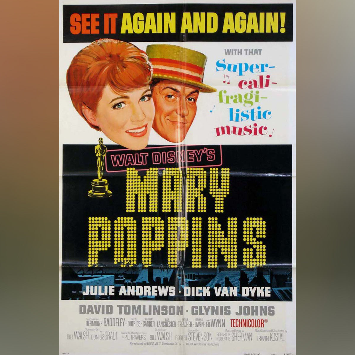 Original Movie Poster of Mary Poppins (1973R)