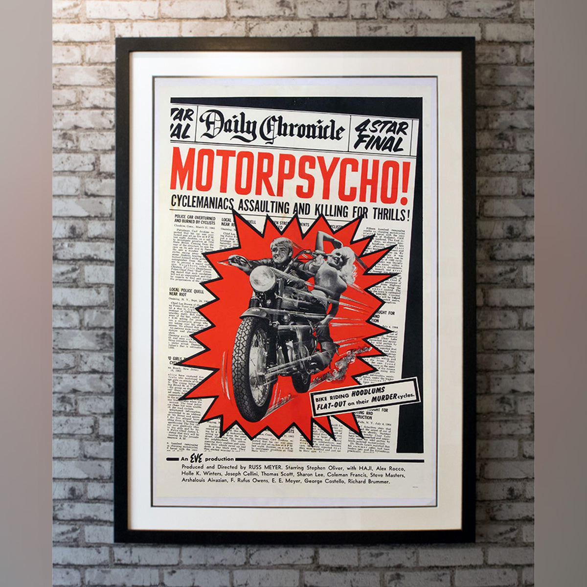 Original Movie Poster of Motorpsycho! (1965)