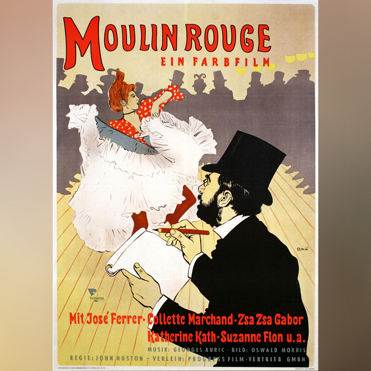 Original Movie Poster of Moulin Rouge (1952)